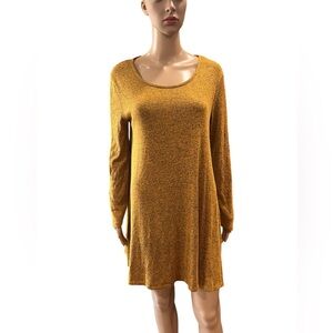 Vintage 90’s TMG A line Heather mustard mini dress large